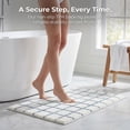 thumbnail image 2 of REGALWOVEN Checkered Non Slip Bath Mats, Soft Fluffy Absorbent Bathroom Rugs for Shower, Sink Blue-1 16" x 24", 2 of 7