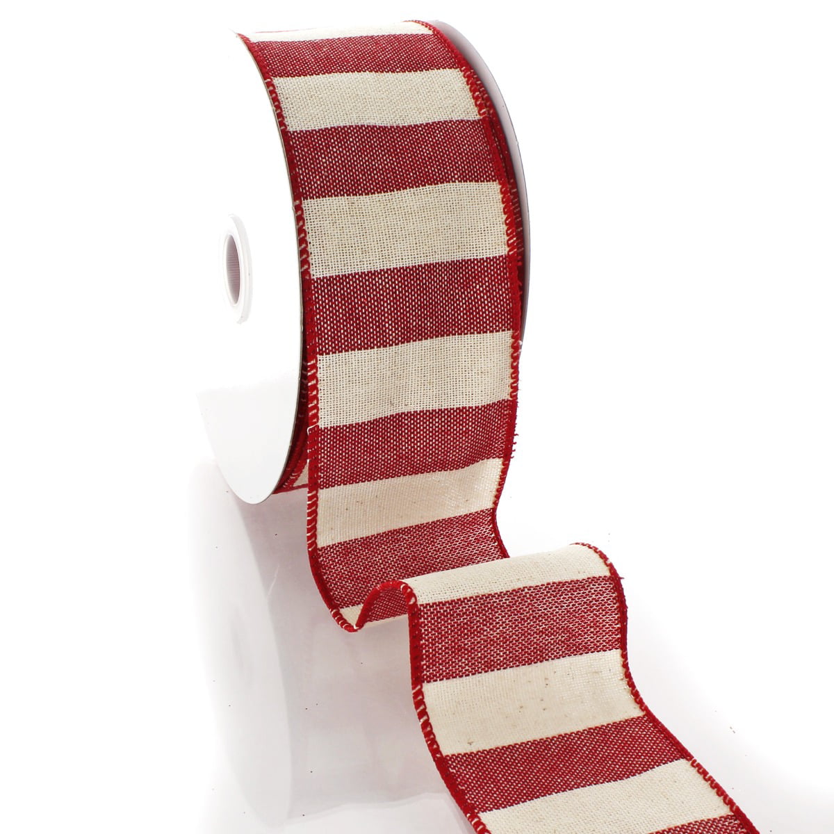 The Ribbon People Red and White Striped Pattern Craft Twine 0.05 x 220  Yards