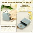 thumbnail image 3 of Uxcell Mini Handbag Keychain for Women, PU Leather Cute Bag Creative Keyrings Blue, 3 of 7