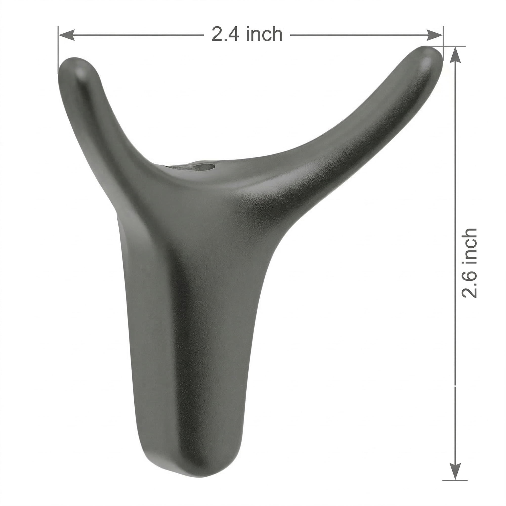 Unique Bargains Coat Rack Wall Mount Zinc Coat Hat Rack Single Hook Gray 2
