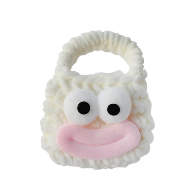 KLKCMS Sac à Main Mignon Sac de Rangement pour Écouteurs Femmes Filles Poche Pratique Mode Rangement Blanc