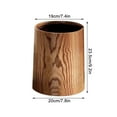 thumbnail image 2 of Chinese Retro Imitation Wood Grain Garbage Can Household Large Capacity Living Room Kitchen Bathroom Hotel Paper, 2 of 2