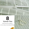 thumbnail image 4 of Striped Duvet Cover Set Queen Size Chic Linen Like Textured Bedding Set 100% Washed Cotton Duvet Cover for All Seasons 3 Pcs Breathable Durable Comfy (Sage Green White Wide Pinstripes, Queen), 4 of 6