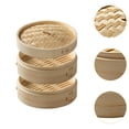 thumbnail image 6 of DOMELAY Bamboo Steamer Basket Chinese Asian Cuisine for Desserts Vegetables Steaming 25.4cm 2 layer, 6 of 9