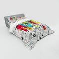 thumbnail image 2 of Ambesonne Music Bedding Set 4 Pcs, Pop Art Doodle Style Art, Queen, Multicolor, 2 of 2