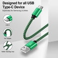 thumbnail image 3 of Foldable Plug Dual USB Port Wall Charger Block 2.4A with 6FT Type C Cable, Fast Phone Charger Station Compatible with iPhone 17/16/15 Pro Max, iPad Pro, Galaxy S26, Android, Green, 3 of 7