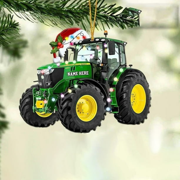 Paquete de 5 Colgantes Navideños de Camión | Decoraciones Navideñas para Amantes de Los Coches | Adornos Ligeros de Plástico de 8 X 5 Cm | para Árboles de Navidad, Coronas, Papel de Regalo y Decoraci