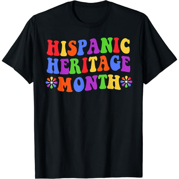 National Hispanic Heritage Month Shirt Women Men Kids Latino T-Shirt Black Small