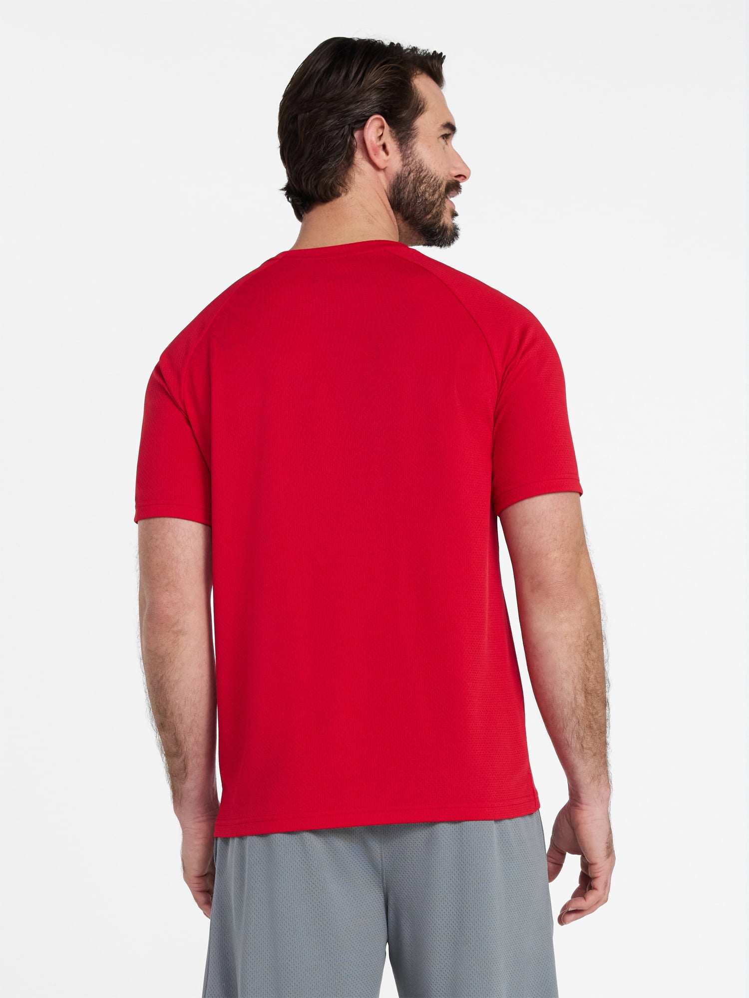 Athletic Works Men's and Big Men's DriWorks Mesh Tee with Short Sleeves, Sizes XS-5XL