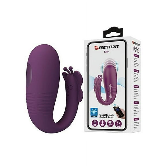 Pretty Love Klay Thrusting Hands-Free G-Spot Vibrator with App Control, Purple