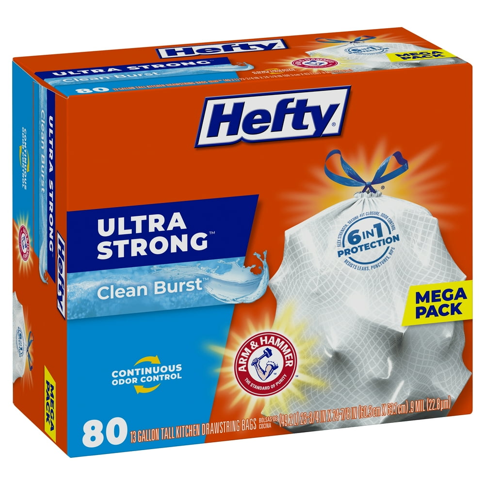 Hefty Ultra Strong Clean Burst Scent Trash Bags