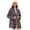 Black Khaki Plaid, variant on Women's Plus Size A-Line Wool Peacoat