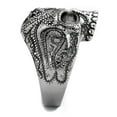 thumbnail image 3 of Anillo Color Plata Para Hombres de Acero Inoxidable Calavera con Piedra Morada, 3 of 4