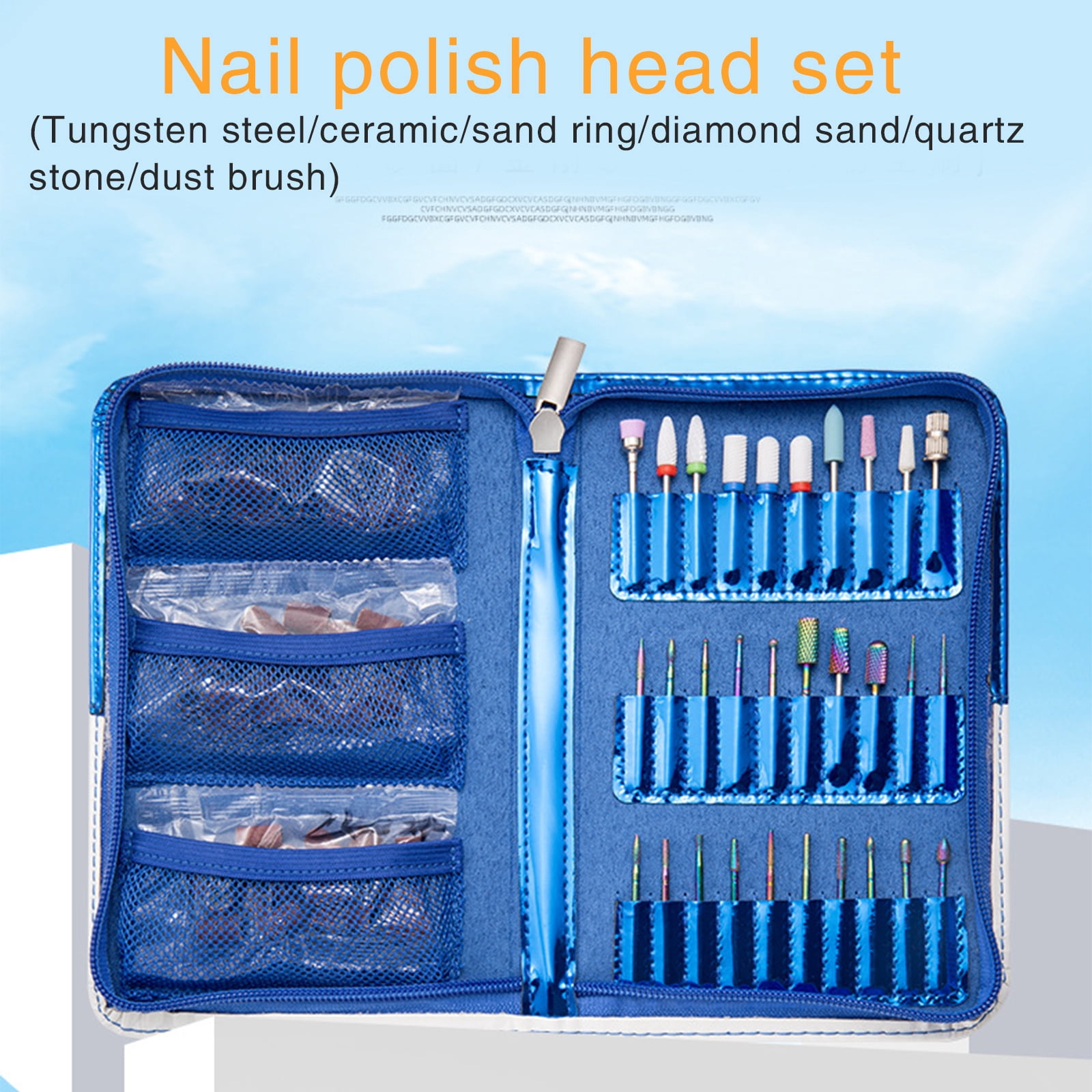 30Pcs Drill Bits, Cuticle Carbide Remover Bits for Home Salon Acrylic/Gel Manicure Pedicure Tool