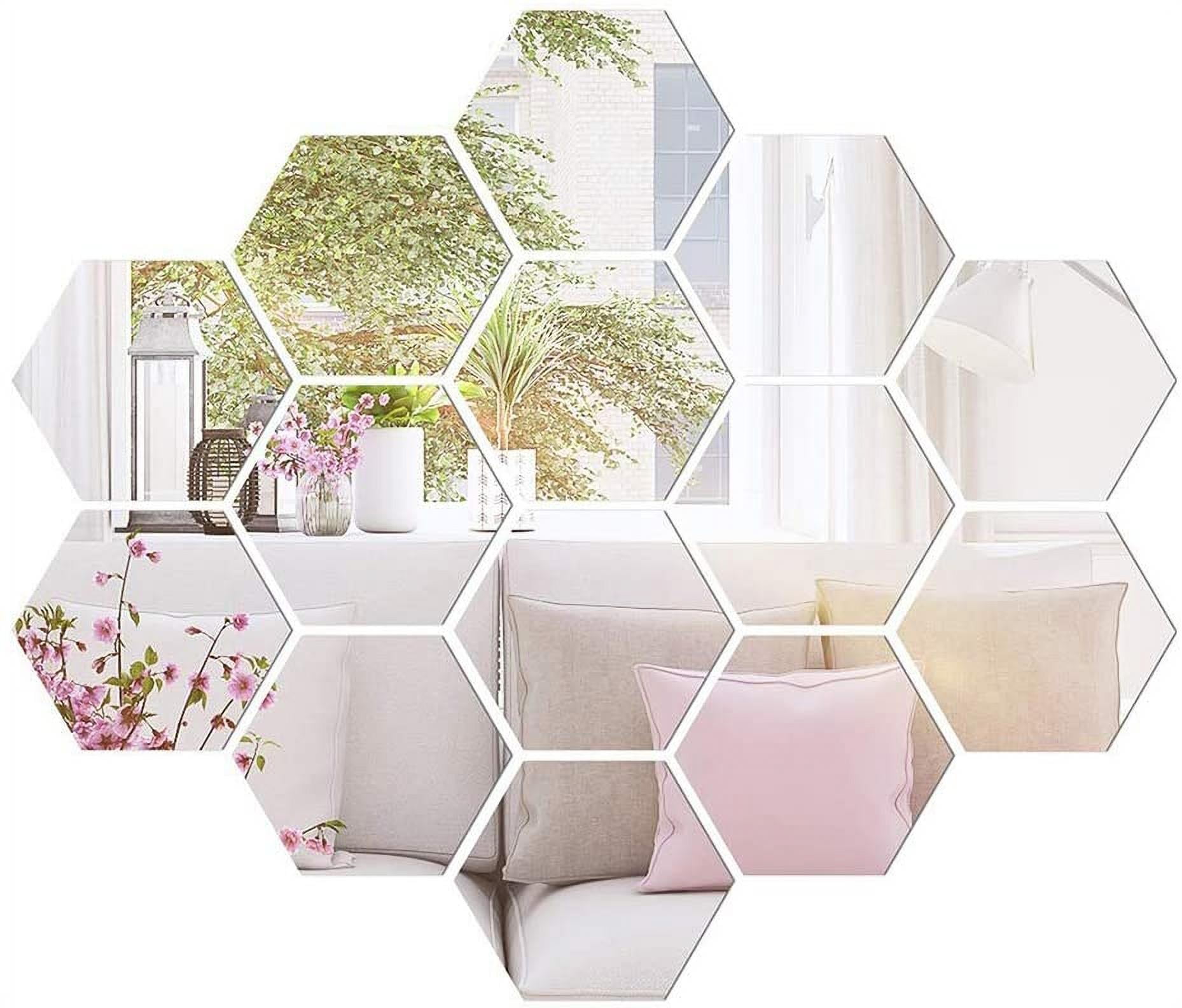 MagoFeliz 24 Pcs Removable Acrylic Mirror Setting Wall Sticker Decal