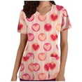 thumbnail image 2 of TIMIFIS Blouse d'Uniforme de Travail pour Femmes, Manches Courtes, Col en V, avec Poches, 2 of 5