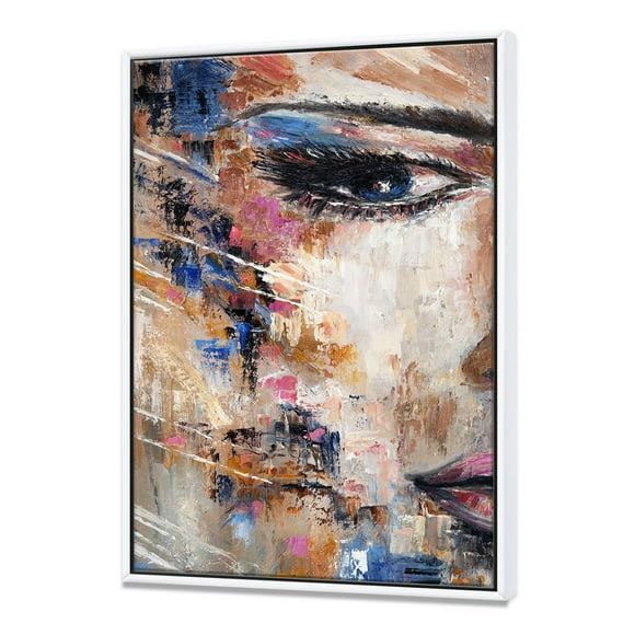 Designart Portrait Of A Young Woman IV FLOAT FRAME WALL ART