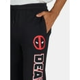 thumbnail image 4 of Deadpool Men's & Men's Big & Tall Stroke Logo Graphic Joggers, 31.5" Inseam, Sizes XS-3XL, 4 of 5