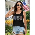 thumbnail image 5 of USA Tank Tops Women: Flag Sequin Tank Patriotic Shirts 4th of July Sleeveless T Shirt Summer Casual Bling Tops, 5 of 6