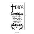 thumbnail image 3 of Vinil Decorativo Adhesivo P/Pared MarkProMX Negro Hogar 60x120cm PrevenShopMX Frase Amor Dios bendiga, 3 of 3