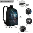 thumbnail image 3 of Jeiento Dinosaur Backpack for Boys 4-6 7-10 10-12 Kids School Bag and Lunch Bag Set 4 In 1 Elementary Bookbag with Lunch Box Pencil Case Water Bottle Carrier Preschool Back Packs Blue, 3 of 7