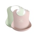 thumbnail image 1 of BabyBjorn Baby Bib, 2-Pack, Powder Green/Pink, 1 of 5