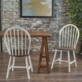 thumbnail image 5 of GDF Studio Rivera Farmhouse Wood Spindle Back Dining Chairs, Set of 2, Brown and White, 5 of 10