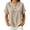 Khaki, variant on 2026 Cotton Vintage Classy Tops for Women Loose Fit Button Up Crewneck Short Sleeve Tee Lightweight Trendy Summer Outfits
