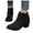 Black, variant on Tassel Boots for Women 2025 Fashion Fringe Suede Pointed Toe Stacked Mid Heel Mid Calf Short Ankle Booties