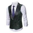 thumbnail image 1 of LOVZFMLL Jackets for Men's Printing Formal Dress Stage Performance Button Pocket Sleeveless Casual Jacket, 1 of 6