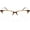 Brown Glow, variant on Unisex Optical Eyewear - Oval Shape, Plastic Half Rim, Brown Glow