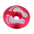 thumbnail image 2 of Bicicleta De Aleación De Aluminio Threadless Stem Headset Top Cap Cover Red Foot Sunnimix Tapa superior para auriculares de bicicleta, 2 of 8