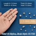thumbnail image 3 of 120pcs Large Hole Spacers Metal Antique Silver Spacers Beads 12 Style Barrel Column Butterfly Flower Spacers Beads Tibetan Alloy Loose Beads for Bracelets Necklace Jewelry Making 5~10mm, 3 of 6