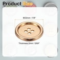 thumbnail image 2 of Uxcell 20pcs Metal Sewing Button, 23mm 4-Hole Round Suit Shirts Coats Clothes Sewing Buttons for Decoration Craft, Gold, 2 of 6