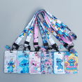 thumbnail image 4 of HANNTAOO Anime Cartoon Stitch Hard PVC Bus Pass Card Case - ID Badge Holder with Polyester Lanyard for Student Campus Card, Meal Card, Work ID CJQQ512-1337, 4 of 4