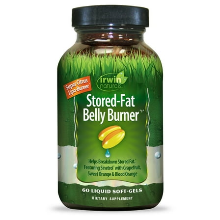 Irwin Naturals Stored-Fat Belly Burner - Thermogenic Formula -Supports Metabolism - 60 Liquid Soft-Gels