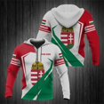 thumbnail image 1 of Sudadera con capucha y cremallera con el emblema nacional de Hungría, estampado 3D, talla grande, holgada, ropa de calle, cómoda, para hombre, 2024, 1 of 6