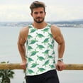 thumbnail image 6 of Balery Sea Turtle Pattern Men's Workout Tank Top Gym Muscle Tee Fitness Bodybuilding Sleeveless T Shirt Quick Dry Fit Muscle Tank Top Slim-Fit Tank-X-Large, 6 of 7