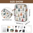 thumbnail image 3 of Haosy Accordion File Organizer Zipper Binder 500 Sheet 6-Tab Expanding File Folder Multi-Pocket 1.2 Inch 3 Ring Colorful Plaid Christmas Tree, 3 of 7