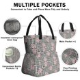 thumbnail image 3 of Pioneer Flower Floral Print Pattern Drawstring Lunch Bag Women - Drawstring Lunch Bag Insulated for Work Office - Stain-Resistant Large Lunchbags for Women with Multi-Pockets, 3 of 6