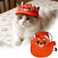 thumbnail image 3 of Tong Sun Hat For Cats With Ear Holes Adjustable Breathable Summer Cap Outdoor Adventure, 3 of 5