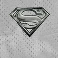 thumbnail image 5 of Superman Steel Logo Mens Lined Mesh Shorts, Silver, Large, 5 of 6