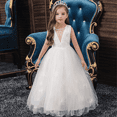 thumbnail image 3 of XBASW Baby Toddler Tutu Dress for Girls Sleeveless Tulle Long Princess Dresses Kids Girls Birthday Party Prom Ball Gown Dress 3-12T, 3 of 9