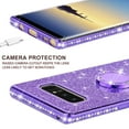 thumbnail image 5 of SOGA Diamond Bling Glitter Cute Phone Case with Kickstand Compatible for Samsung Galaxy Note 9 Case, Rhinestone Slim TPU Bumper with Ring Stand Girls Women Cover for Samsung Galaxy Note 9 (Purple), 5 of 5