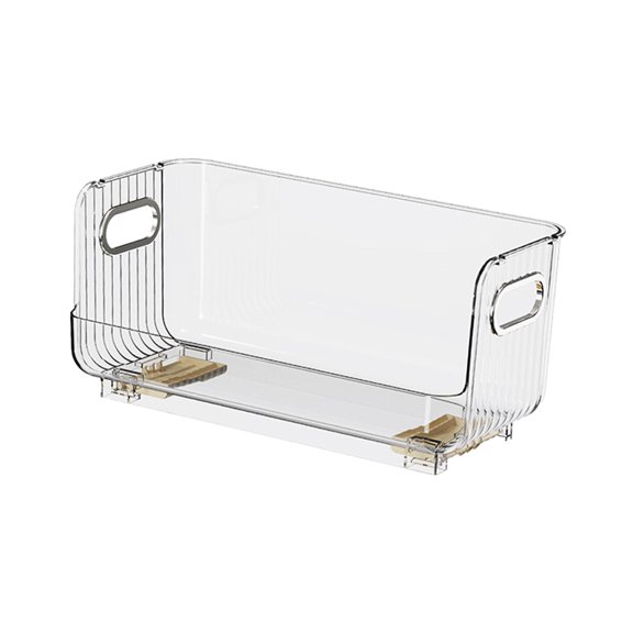 Makeup Organizer, Vanity Storage Bin, Multifunctional Cosmetic Display Case Desktop Holder Tray for Kitchen Dresser Closet Office Stationeries Clear