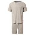 thumbnail image 7 of CONFREE Mens 2 Peice Shorts Sets Casual Men's Jogging Tracksuit Set Solid Waffle Tops Shorts Athletic Sweat Suit for Men, 7 of 7