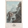 thumbnail image 2 of Charles-Melchior Descourtis 11x14 Black Ornate Wood Framed Double Matted Museum Art Print Titled: Vue De La Chute Du Torrent De Apply (1785), 2 of 5