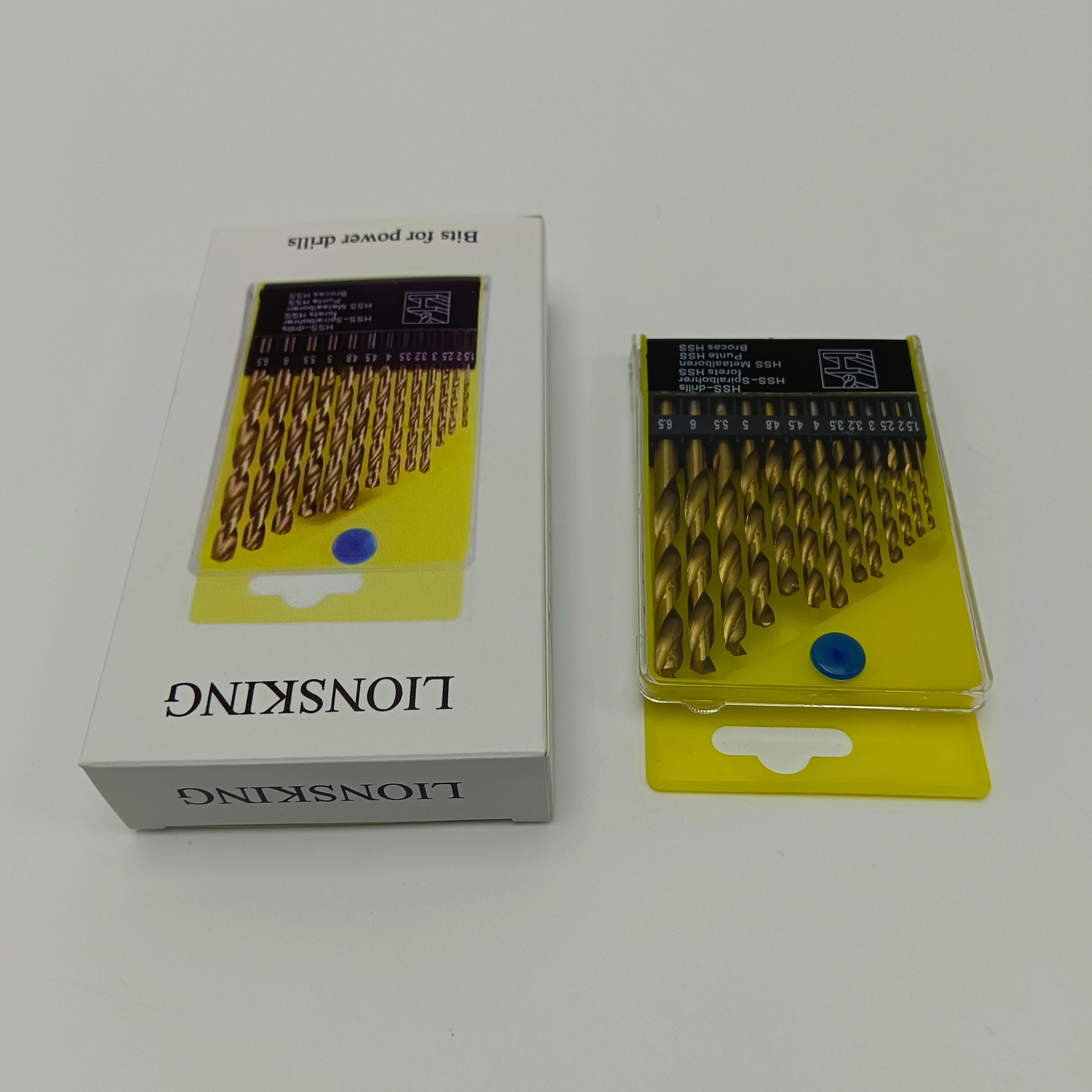 LIONSKING Bits for power drills Metal Drill Bit Set for Power Drills, 1.5mm to 6.5mm, 13 Pieces