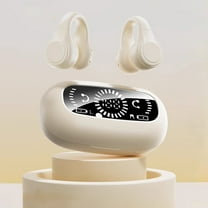 Wireless Bluetooth Earbuds, Bones Conduction Bluetooth Earphones With Non In Ear Clip Style Sports Digital Display And Long Battery Wireless Earphones Earbuds Noise Cancelling