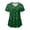 Dark Green, variant on felwors St Patricks Day Shirt Women Shamrocks Printed V Neck Short Sleeve Nursing Uniform Scrubs Shirts with Pockets (Dark Green, S)